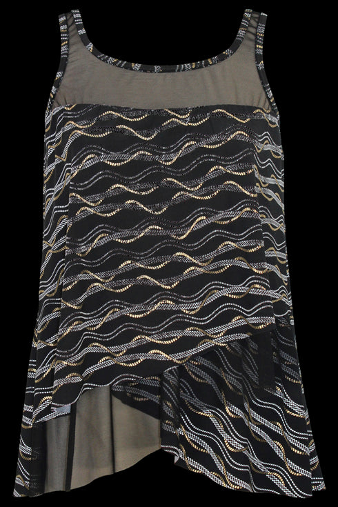 MiracleSuit Plus Size Linked In Mirage Tankini Top